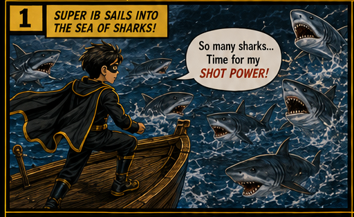 Panel 1: Sea of Sharks