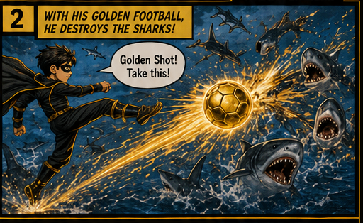 Panel 2: Golden Shot!